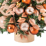 Maxbell Tabletop Christmas Tree with Lights Wooden Base for Desk Indoor Living Room