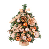 Maxbell Tabletop Christmas Tree with Lights Wooden Base for Desk Indoor Living Room