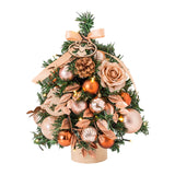 Maxbell Tabletop Christmas Tree with Lights Wooden Base for Desk Indoor Living Room