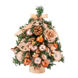 Maxbell Tabletop Christmas Tree with Lights Wooden Base for Desk Indoor Living Room