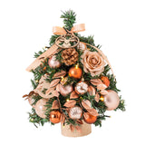 Maxbell Tabletop Christmas Tree with Lights Wooden Base for Desk Indoor Living Room