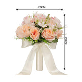 Maxbell Romantic Wedding Bridal Bouquet Multi Colors for Anniversary Church Wedding Pink
