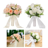 Maxbell Romantic Wedding Bridal Bouquet Multi Colors for Anniversary Church Wedding Pink