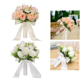 Maxbell Romantic Wedding Bridal Bouquet Multi Colors for Anniversary Church Wedding Pink
