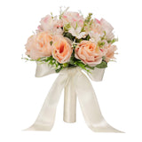 Maxbell Romantic Wedding Bridal Bouquet Multi Colors for Anniversary Church Wedding Pink