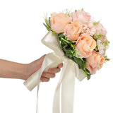 Maxbell Romantic Wedding Bridal Bouquet Multi Colors for Anniversary Church Wedding Pink