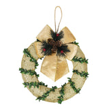 Maxbell 9.8inch Xmas Wreath Tabletop Centerpieces for Farmhouse Parties Fireplace Aureate