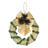 Maxbell 9.8inch Xmas Wreath Tabletop Centerpieces for Farmhouse Parties Fireplace Aureate