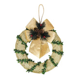 Maxbell 9.8inch Xmas Wreath Tabletop Centerpieces for Farmhouse Parties Fireplace Aureate