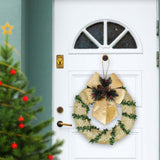 Maxbell 9.8inch Xmas Wreath Tabletop Centerpieces for Farmhouse Parties Fireplace Aureate
