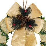 Maxbell 9.8inch Xmas Wreath Tabletop Centerpieces for Farmhouse Parties Fireplace Aureate