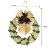 Maxbell 9.8inch Xmas Wreath Tabletop Centerpieces for Farmhouse Parties Fireplace Aureate