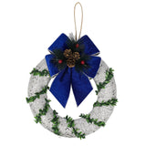 Maxbell 9.8inch Xmas Wreath Tabletop Centerpieces for Farmhouse Parties Fireplace Argent