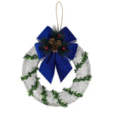 Maxbell 9.8inch Xmas Wreath Tabletop Centerpieces for Farmhouse Parties Fireplace Argent