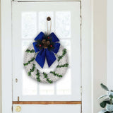 Maxbell 9.8inch Xmas Wreath Tabletop Centerpieces for Farmhouse Parties Fireplace Argent