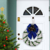 Maxbell 9.8inch Xmas Wreath Tabletop Centerpieces for Farmhouse Parties Fireplace Argent