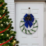 Maxbell 9.8inch Xmas Wreath Tabletop Centerpieces for Farmhouse Parties Fireplace Argent