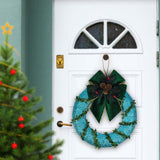 Maxbell 9.8inch Xmas Wreath Tabletop Centerpieces for Farmhouse Parties Fireplace Blue