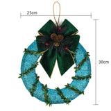 Maxbell 9.8inch Xmas Wreath Tabletop Centerpieces for Farmhouse Parties Fireplace Blue