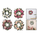 Maxbell 45cm Artificial Wreath Photography Props Garland for Living Room Home Door White