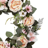 Maxbell 45cm Artificial Wreath Photography Props Garland for Living Room Home Door Yellow