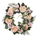 Maxbell 45cm Artificial Wreath Photography Props Garland for Living Room Home Door Yellow