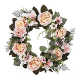Maxbell 45cm Artificial Wreath Photography Props Garland for Living Room Home Door Yellow
