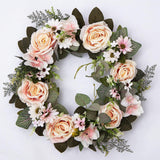 Maxbell 45cm Artificial Wreath Photography Props Garland for Living Room Home Door Yellow