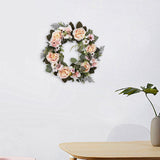Maxbell 45cm Artificial Wreath Photography Props Garland for Living Room Home Door Yellow