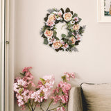 Maxbell 45cm Artificial Wreath Photography Props Garland for Living Room Home Door Yellow