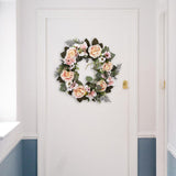 Maxbell 45cm Artificial Wreath Photography Props Garland for Living Room Home Door Yellow