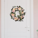 Maxbell 45cm Artificial Wreath Photography Props Garland for Living Room Home Door Yellow
