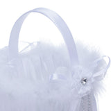 Maxbell Flower Girl Basket Decor Elegant Multipurpose for Bridesmaid Bride Ceremony Fuzz