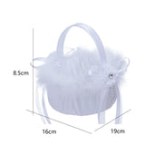 Maxbell Flower Girl Basket Decor Elegant Multipurpose for Bridesmaid Bride Ceremony Fuzz