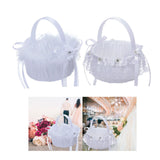 Maxbell Flower Girl Basket Decor Elegant Multipurpose for Bridesmaid Bride Ceremony Fuzz