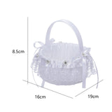 Maxbell Flower Girl Basket Decor Elegant Multipurpose for Bridesmaid Bride Ceremony Lace