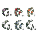 Maxbell 2Pcs Flower Swag Wedding Ceremony Rustic Wreath for Ornament Reception Violet