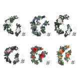 Maxbell 2Pcs Flower Swag Wedding Ceremony Rustic Wreath for Ornament Reception Violet