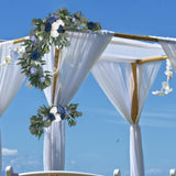 Maxbell 2Pcs Flower Swag Wedding Ceremony Rustic Wreath for Ornament Reception Blue