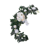 Maxbell 2Pcs Flower Swag Wedding Ceremony Rustic Wreath for Ornament Reception Champagne