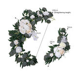 Maxbell 2Pcs Flower Swag Wedding Ceremony Rustic Wreath for Ornament Reception Champagne