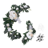 Maxbell 2Pcs Flower Swag Wedding Ceremony Rustic Wreath for Ornament Reception Champagne