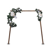 Maxbell 2Pcs Flower Swag Wedding Ceremony Rustic Wreath for Ornament Reception Champagne