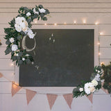 Maxbell 2Pcs Flower Swag Wedding Ceremony Rustic Wreath for Ornament Reception Champagne