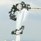 Maxbell 2Pcs Flower Swag Wedding Ceremony Rustic Wreath for Ornament Reception Champagne