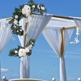 Maxbell 2Pcs Flower Swag Wedding Ceremony Rustic Wreath for Ornament Reception Champagne