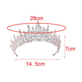 Maxbell Princess Elegant Headwear Fancy Tiaras Alloy for Engagement Parties Wedding