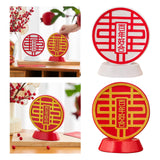 Maxbell Chinese Wedding Double Happiness Crafts Creative Decorations for Bedroom White