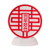 Maxbell Chinese Wedding Double Happiness Crafts Creative Decorations for Bedroom White