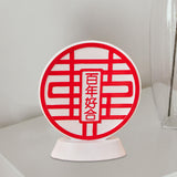 Maxbell Chinese Wedding Double Happiness Crafts Creative Decorations for Bedroom White